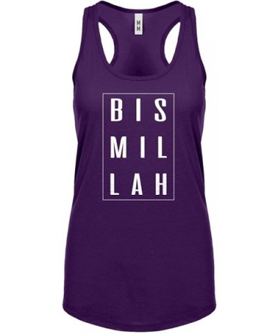 Bismillah Womens Racerback Tank Top - Purple - C518863IAMW $19.27 Camisoles & Tanks