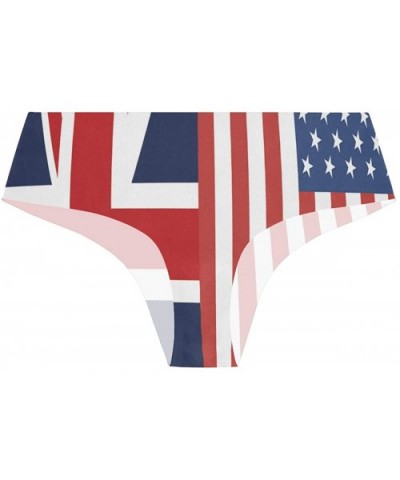 Women's Seamless Underwear- Danish Flag Sexy Ladies Bikini Panties Low Rise Brief - American Flag & British - C918ADKRKEA $18...