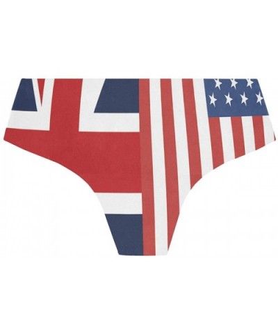 Women's Seamless Underwear- Danish Flag Sexy Ladies Bikini Panties Low Rise Brief - American Flag & British - C918ADKRKEA $18...