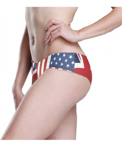 Women's Seamless Underwear- Danish Flag Sexy Ladies Bikini Panties Low Rise Brief - American Flag & British - C918ADKRKEA $18...