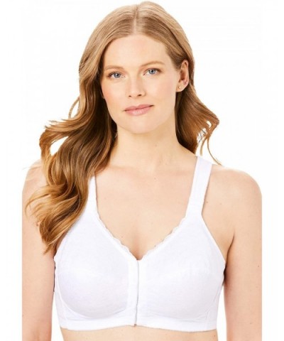 Women's Plus Size Lace Wireless Posture Bra - White (0820) - CY116HWQZFL $41.06 Bras