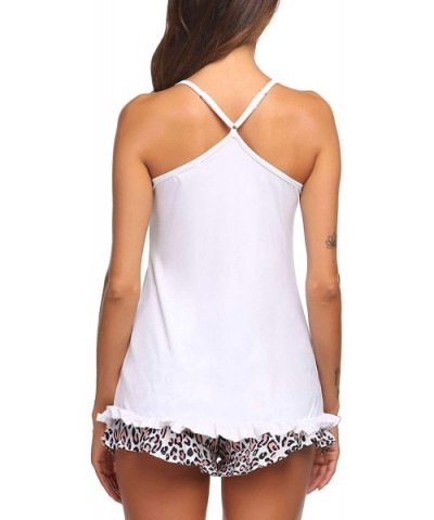 Women's Shorts Pajama Set Tank Tops with Shorts Sleepwear Sets Pjs - 03 White - CQ197WZN5ZD $35.60 Sets