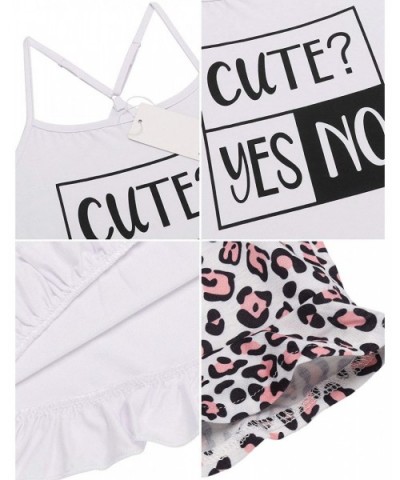 Women's Shorts Pajama Set Tank Tops with Shorts Sleepwear Sets Pjs - 03 White - CQ197WZN5ZD $35.60 Sets