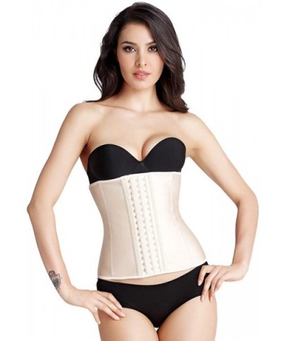 Women's Corset Body Cincher Shapewear Womens Underbust Latex Sport Girdle Waist Trainer Corsets Hourglass Body Shaper - Beige...