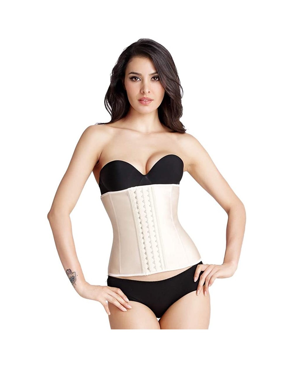 Women's Corset Body Cincher Shapewear Womens Underbust Latex Sport Girdle Waist Trainer Corsets Hourglass Body Shaper - Beige...