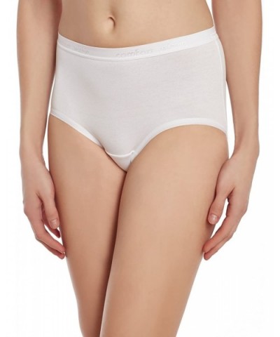 Women's Panty Briefs - 3 Pack Underwear- Soft Cotton Modern Brief Panties - White - CC17X6CGS0N $28.10 Panties