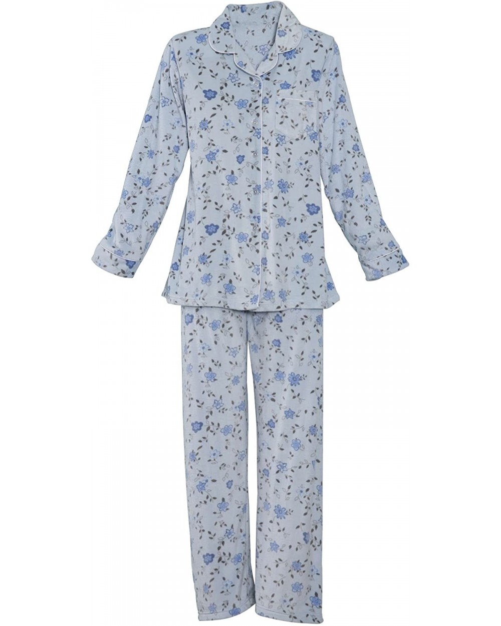 Sweet Dreams Microfleece PJ - Blue Floral - CZ125IMVYUB $33.80 Sets