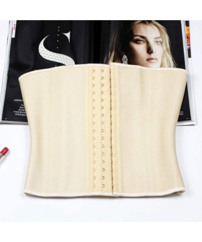 Women's Corset Body Cincher Shapewear Womens Underbust Latex Sport Girdle Waist Trainer Corsets Hourglass Body Shaper - Beige...