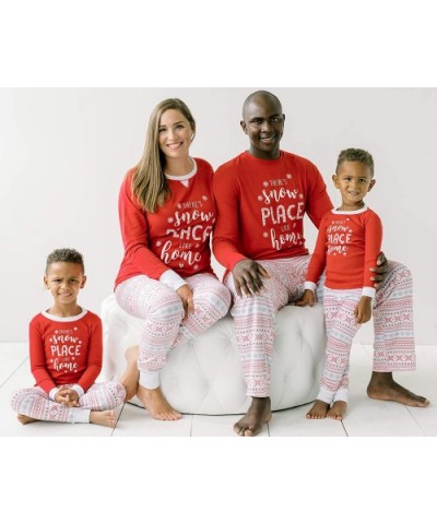 Holiday Family Matching Pajama PJ Sets- Bear- Deer- Snowflakes - Red Fairisle-kids - C3196I9NTXR $30.55 Sleep Sets