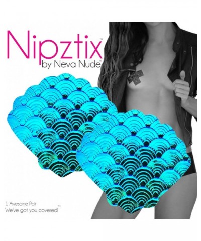 Under The Sea Nipztix Pasties Nipple Covers for Festivals Raves Medical Grade Adhesive Waterproof Made in USA - Space Mermaid...