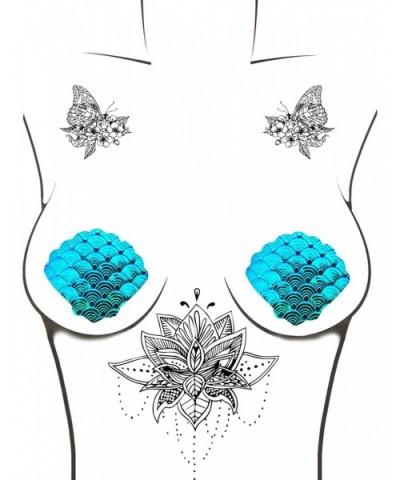 Under The Sea Nipztix Pasties Nipple Covers for Festivals Raves Medical Grade Adhesive Waterproof Made in USA - Space Mermaid...