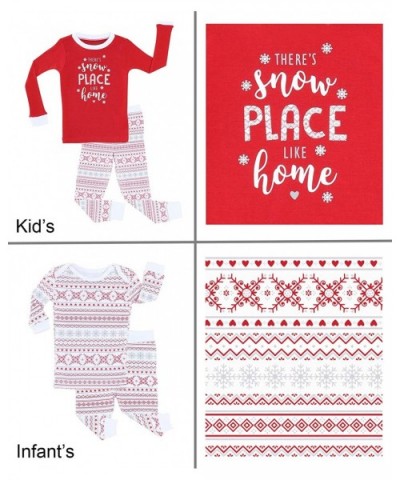 Holiday Family Matching Pajama PJ Sets- Bear- Deer- Snowflakes - Red Fairisle-kids - C3196I9NTXR $30.55 Sleep Sets