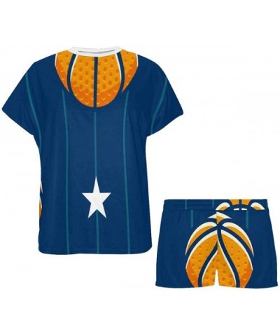 Basketball Sport Pattern Women Cute Skin-frinendly Pajama Shorts- Pjs for Women - Multi 1 - CI19CA8LE88 $64.20 Sets