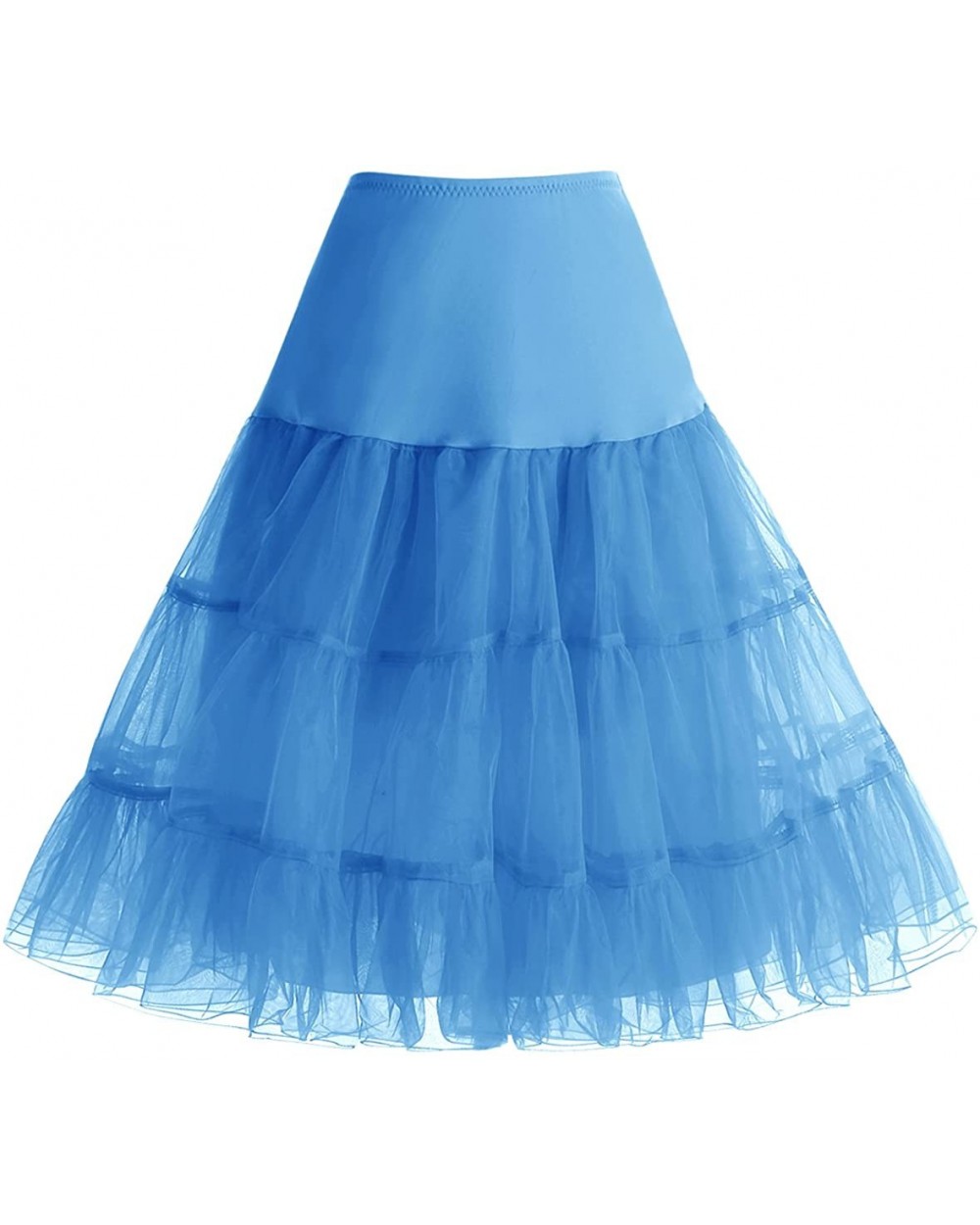 Women's Vintage 50s Petticoat Skirts Crinoline Tutu Underskirt Dress - Blue - CB1832R68DS $38.36 Slips