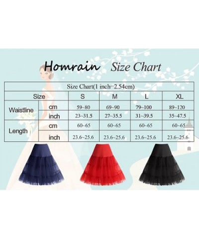 Women's Vintage 50s Petticoat Skirts Crinoline Tutu Underskirt Dress - Blue - CB1832R68DS $38.36 Slips