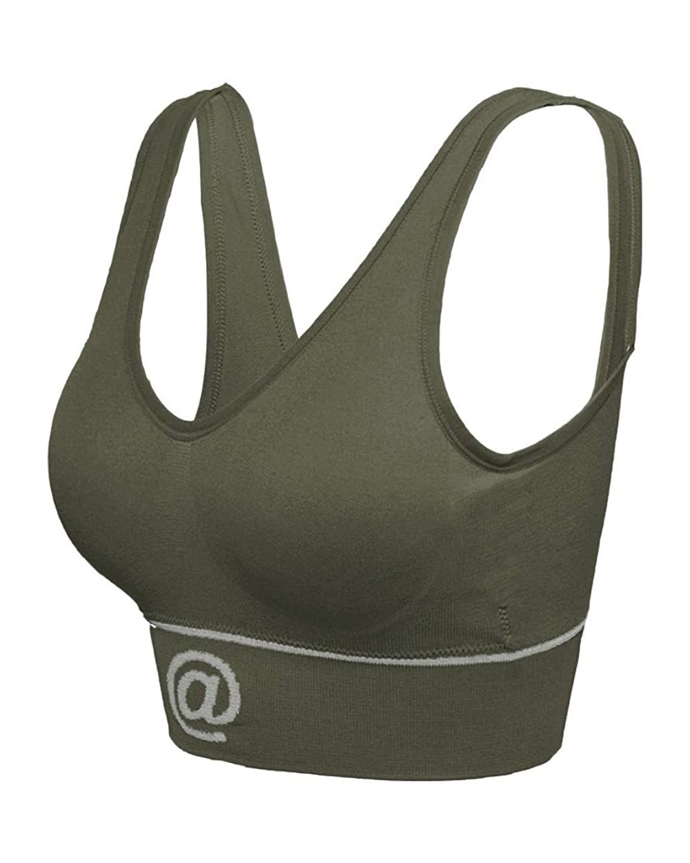 Simple Sports Bra for Women Solid Casual Balconette Seamless Cozy Yoga Sports Underwear - Green - C8197MDCI0I $26.15 Nightgow...