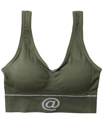 Simple Sports Bra for Women Solid Casual Balconette Seamless Cozy Yoga Sports Underwear - Green - C8197MDCI0I $26.15 Nightgow...