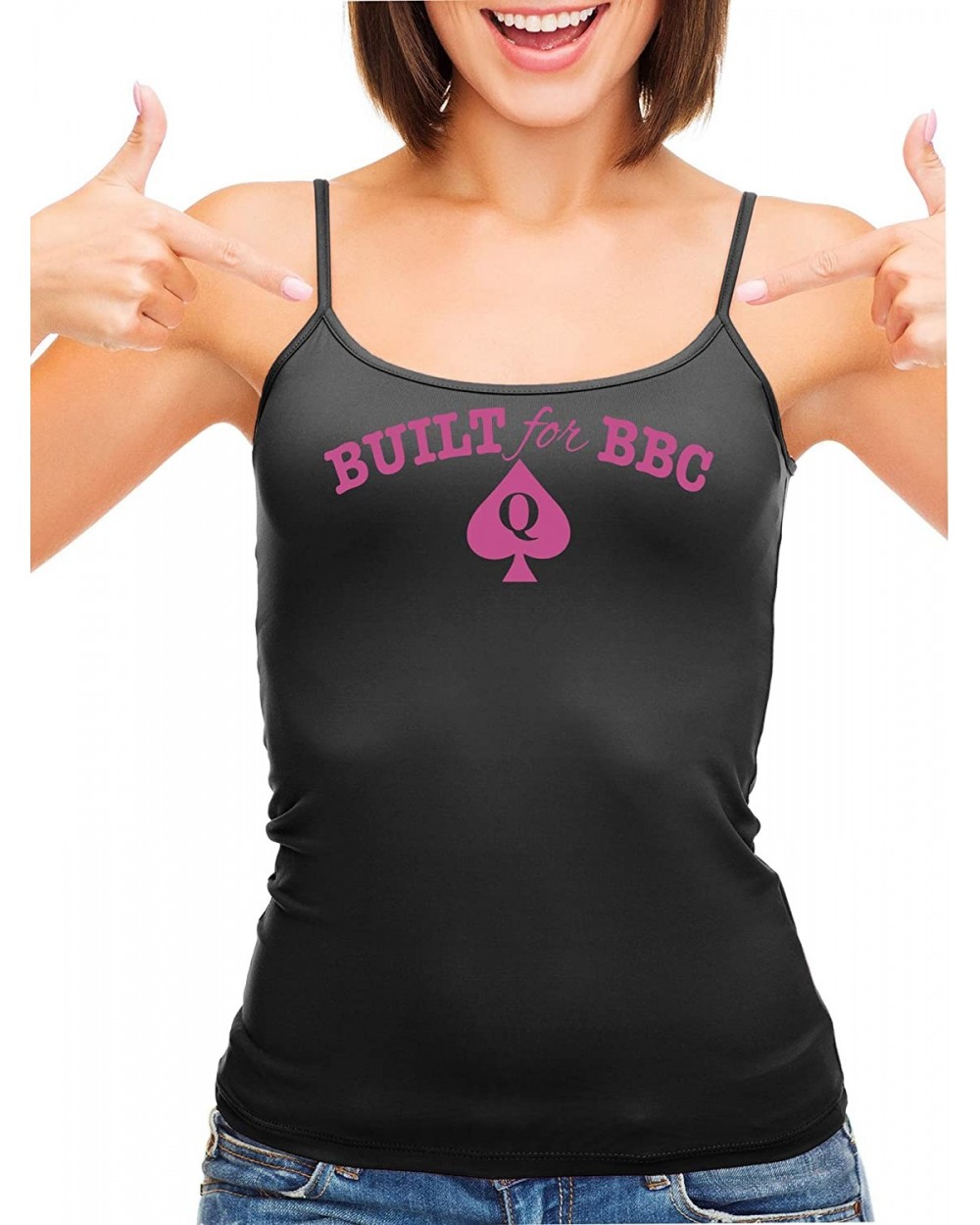 Built for BBC PAWG Queen of Spades QOS Black Camisole Tank Top - Raspberry - CC198OU0ETZ $34.06 Camisoles & Tanks