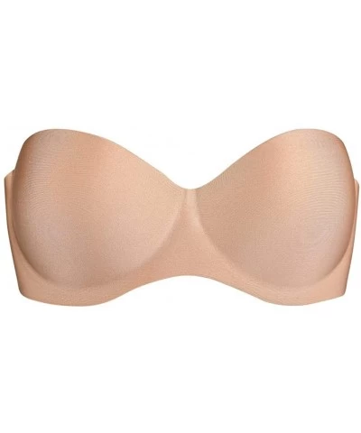 Women Wire Free Bra Strapless Tube Top Summer Plus Size Underwear Bra - Khaki - CH1905NI322 $21.26 Bras