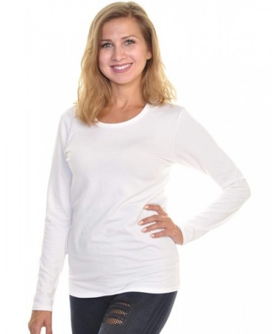 Women's Fleece Lined Long Sleeve Thermal Top - 3-pack Light Pastel Color - CT18K5YWWAA $32.11 Thermal Underwear