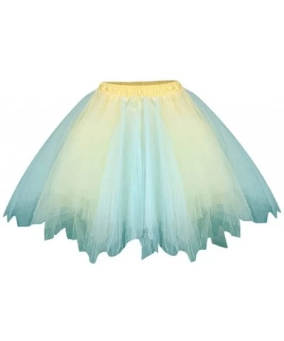 Women's Tutu Christmas Tulle Skirt 50s Vintage Ballet Bubble Dance Skirts - Light Blue a - C61942DKQQY $25.51 Bras