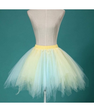 Women's Tutu Christmas Tulle Skirt 50s Vintage Ballet Bubble Dance Skirts - Light Blue a - C61942DKQQY $25.51 Bras