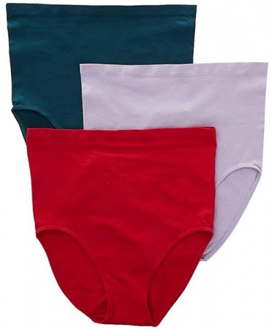 Women's Ahh High Waisted Seamless Brief Panty Mystery- 3PK 4230X5 - Assorted - CK194AW6RAI $39.29 Panties