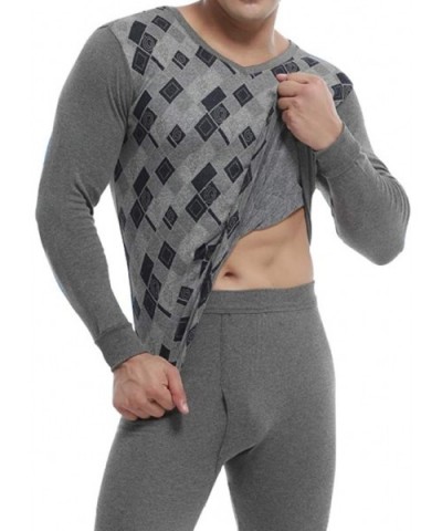 Thermal Underwear for Men V-Neck Long Johns Set Ultra Soft Top and Bottom Base Layer - Color4 - CD192O2D3LK $52.54 Thermal Un...