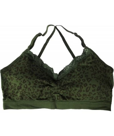 Women's Seamless - Army Green/Brown Leopard - CI12D705J25 $38.13 Bras