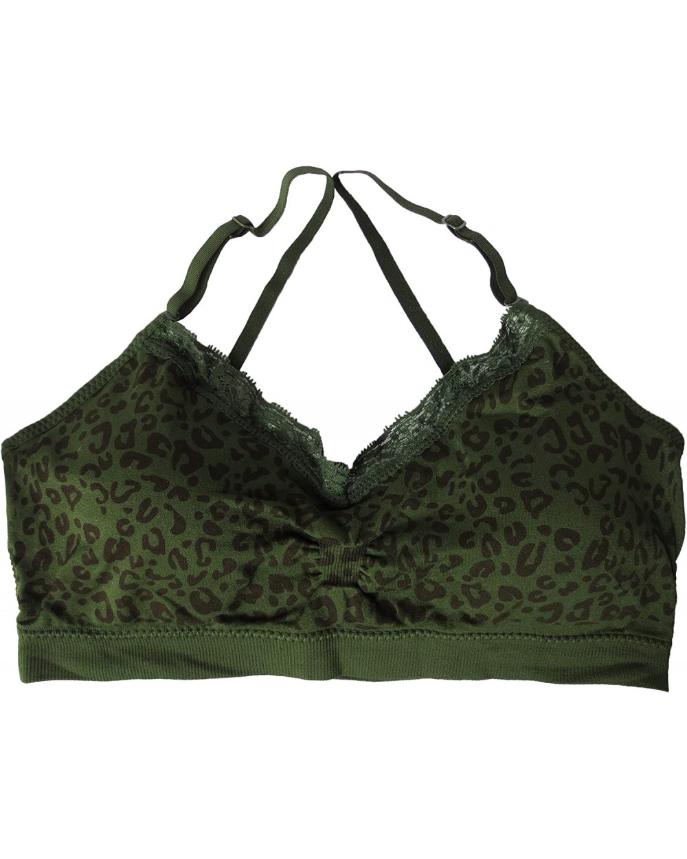 Women's Seamless - Army Green/Brown Leopard - CI12D705J25 $38.13 Bras