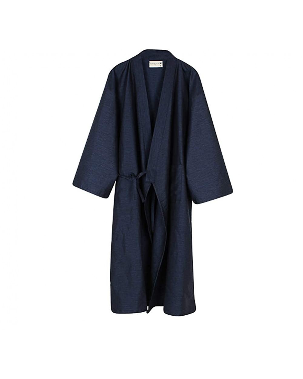 Lightweight Cotton Robe Plus Size Kimono Sleepwear Bathrobe Nightgown Men Women - Dark Blue - C918I30267D $43.30 Robes