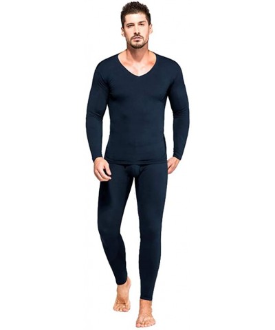 Men's Modal Cotton Long Johns Set- V-Neck Thermal Underwear Long Sleeve Base Layer - Dark Gray - CD18AE5ZAXT $34.73 Thermal U...