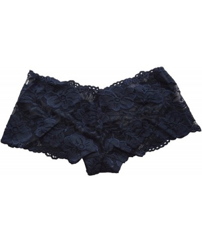 Lace Boyshort for Women - Nighttime Navy - C712O5VXZCH $17.14 Panties