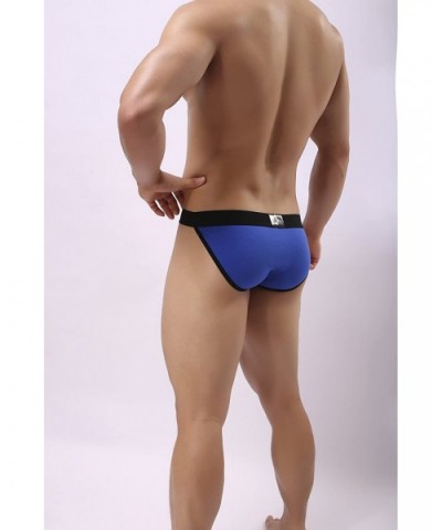 Men's Briefs Cotton Briefs Sexy Bikini Ultra Soft Breathable Underwear - Blue - C519804UN4W $15.17 Briefs