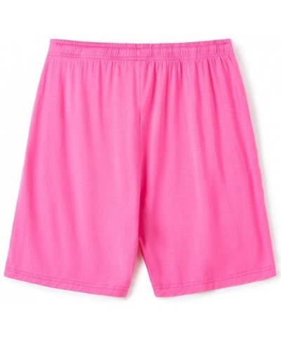 Women's Modal Cotton Pajama Sleep Lounge Shorts - Rosered - C2193IG4697 $22.86 Bottoms