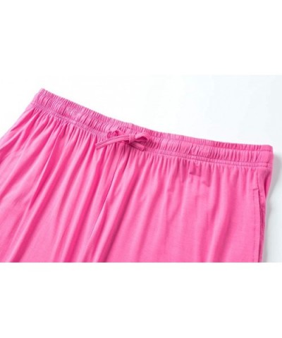 Women's Modal Cotton Pajama Sleep Lounge Shorts - Rosered - C2193IG4697 $22.86 Bottoms