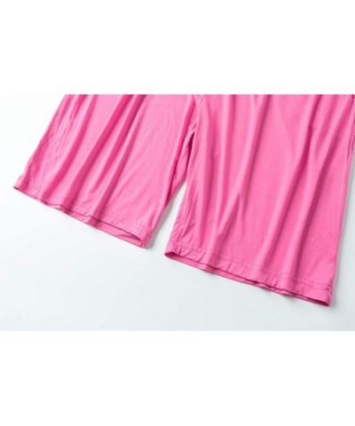 Women's Modal Cotton Pajama Sleep Lounge Shorts - Rosered - C2193IG4697 $22.86 Bottoms