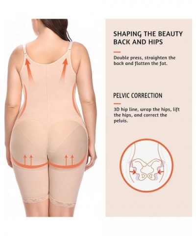 Womens Slimming Bodysuit Tummy Control Seamless Shapewear Full Body Shaper Corset - Beige 1 - CD18OU7HQL0 $52.90 Shapewear