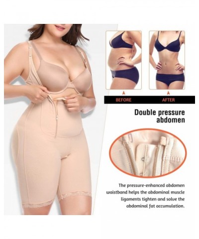 Womens Slimming Bodysuit Tummy Control Seamless Shapewear Full Body Shaper Corset - Beige 1 - CD18OU7HQL0 $52.90 Shapewear