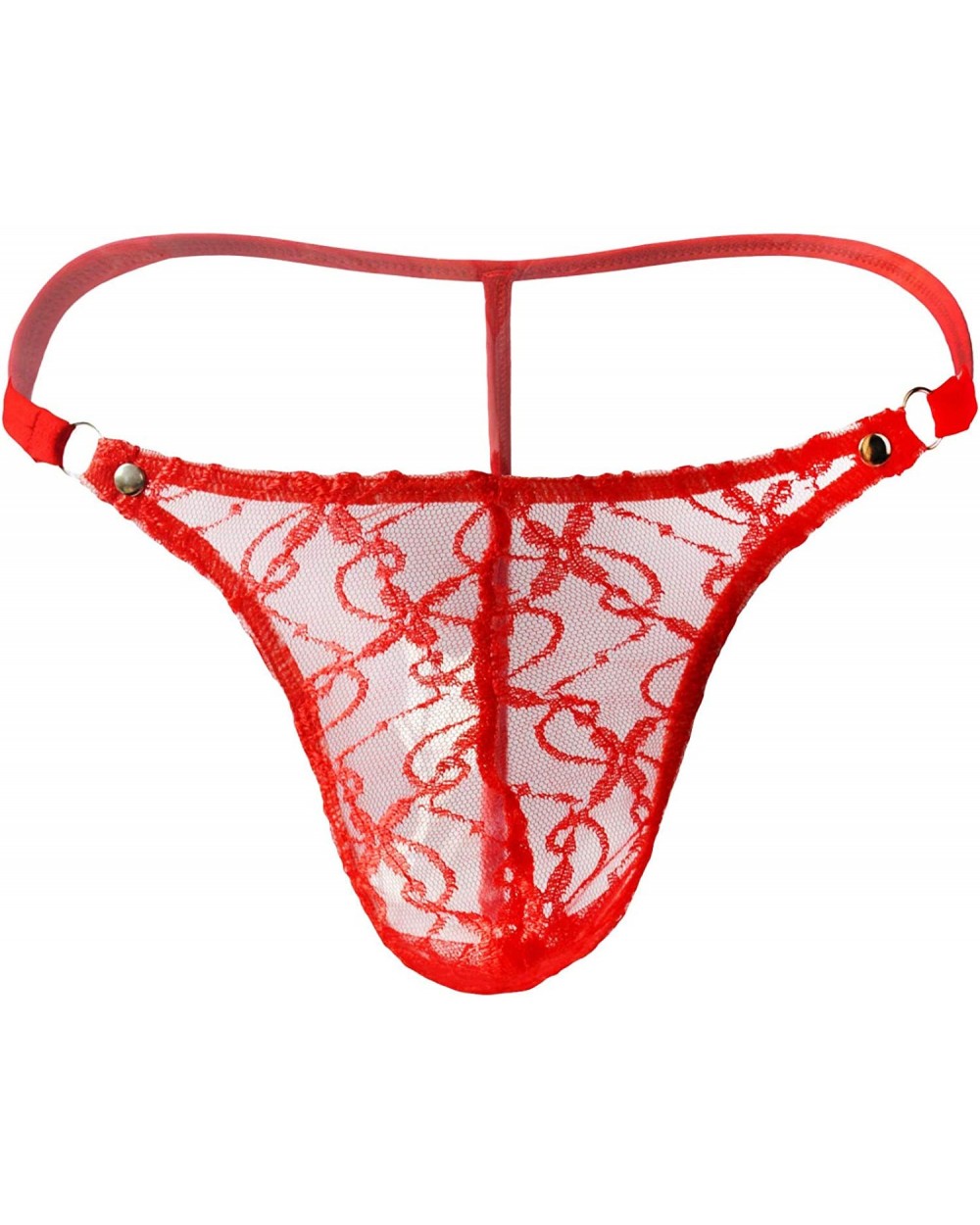 Men's Transparent Thong Underwear Low Rise See Through Mesh Thong Soft Brief G-String Underpant - 2-red - CE1920SX7T7 $11.99 ...