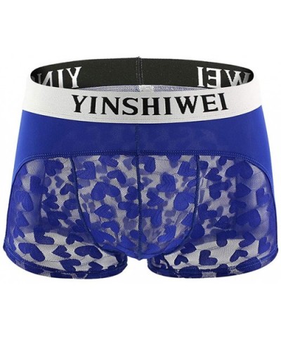 Men Sexy Underwear Letter Printed Boxer Briefs Shorts Bulge Pouch Underpants - C Blue - C7195ARKXKT $17.12 Baby Dolls & Chemises