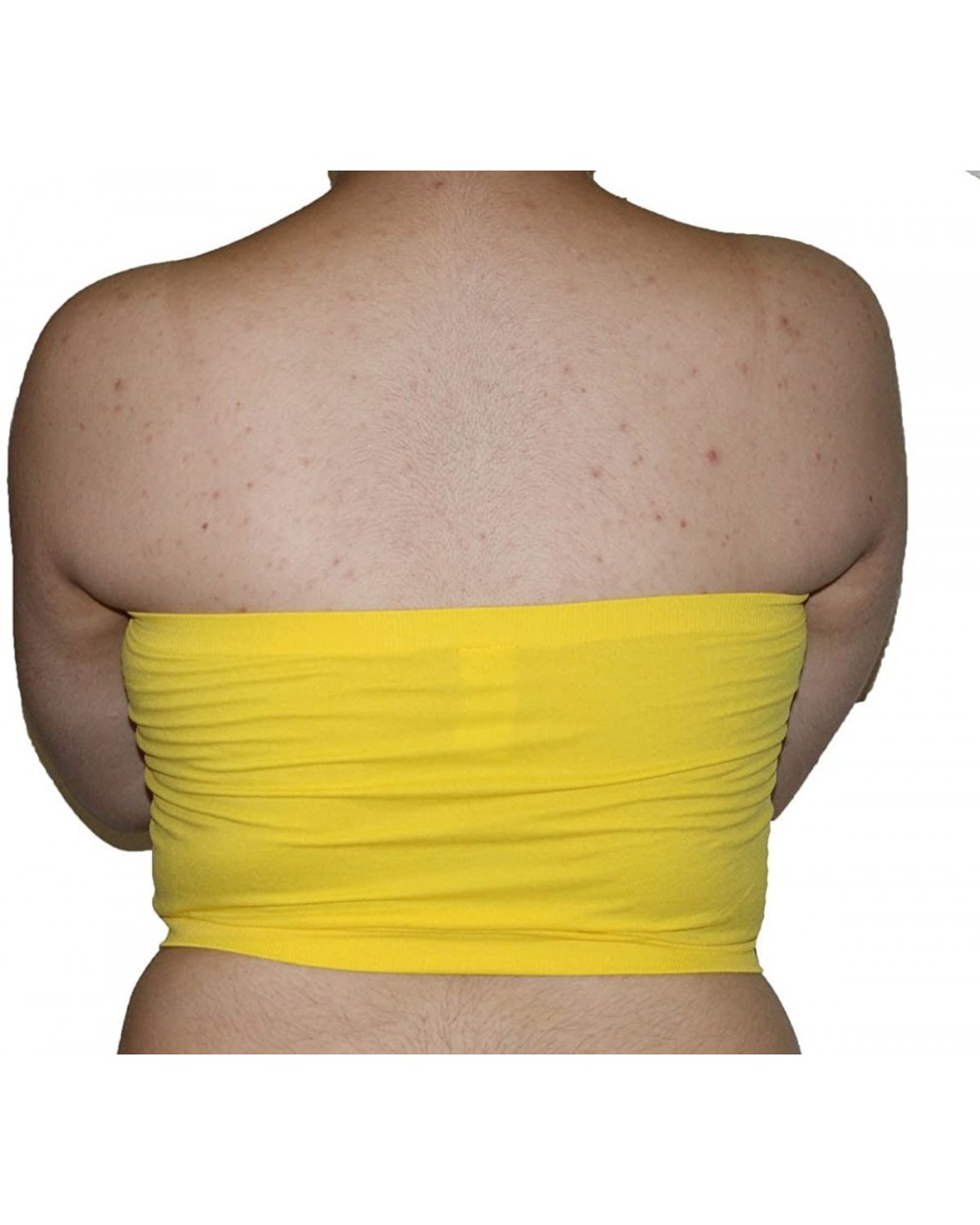 Plus Size Bandeau Tube Bra - Seamless! Many Colors! FITS 1X-2X-3X - Yellow - CD11ZL5EY99 $14.01 Bras