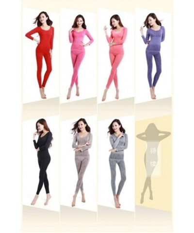 Long Johns Winter Women Sexy Thermal Underwear Suit Women Body Shaped Slim Ladies Intimate Sets Girly Area - 5 - CI1992QQ23X ...