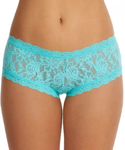 Signature Lace Boyshort (4812P)-Small-Bright Aqua - CO18ZOU5HOO $57.33 Panties