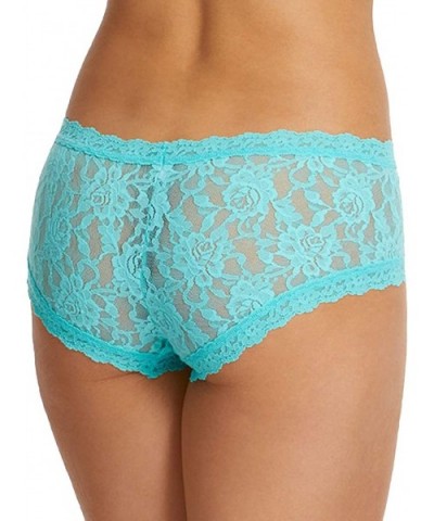 Signature Lace Boyshort (4812P)-Small-Bright Aqua - CO18ZOU5HOO $57.33 Panties