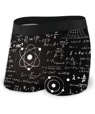 Men's Boxer Brief Underwear with Comfort Flex Waistband Abstract Brightness - Blackboard Inscribed With Scientific Formulas a...