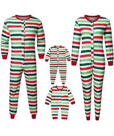 Family Matching Christmas Pajamas Set Sleepwear Jumpsuit Hoodie with Hood for Family - Green - C818ZXSDWDX $27.35 Sets