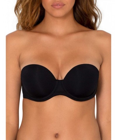 Women's Light Lined Strapless Bra - Black Hue - C818Z3O260W $27.14 Bras