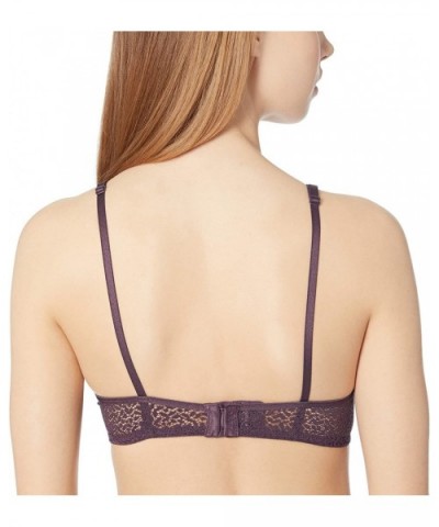 Women's Modern Lace Plunge Underwire - Aubergine Dark - CD18HH7588X $52.16 Bras