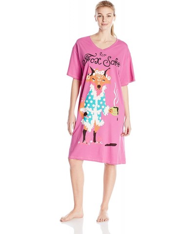 Women's Animal Sleepshirts - For Fox Sake - CG11TEVDPG9 $38.90 Nightgowns & Sleepshirts